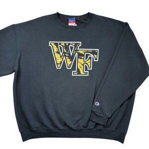 Champion Wake Forest Demon Deacons Tie Dye Logo Crewneck Sweatshirt size 2XL